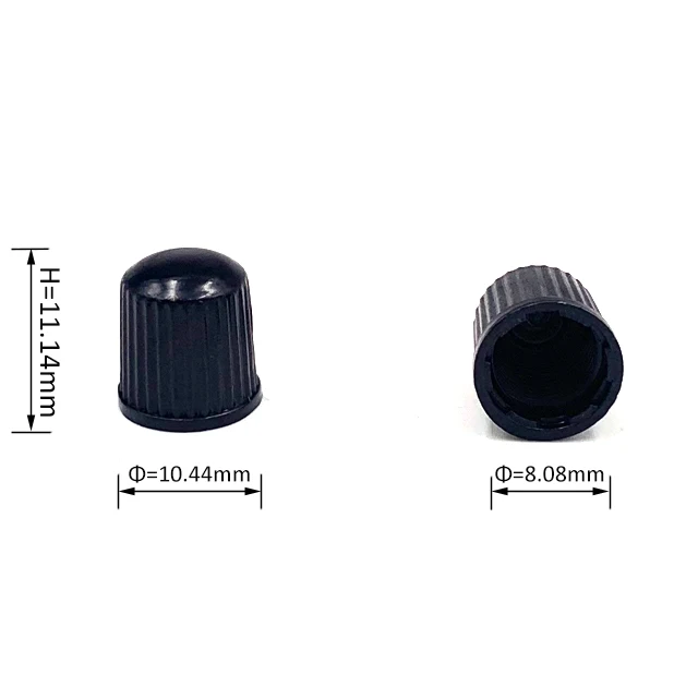 Universal Plastic Farm Tractor Car Tubeless Short 43mm Rubber Nipple With Dust Tyre Wheel Micro Machining Bike Tire Cap Valves