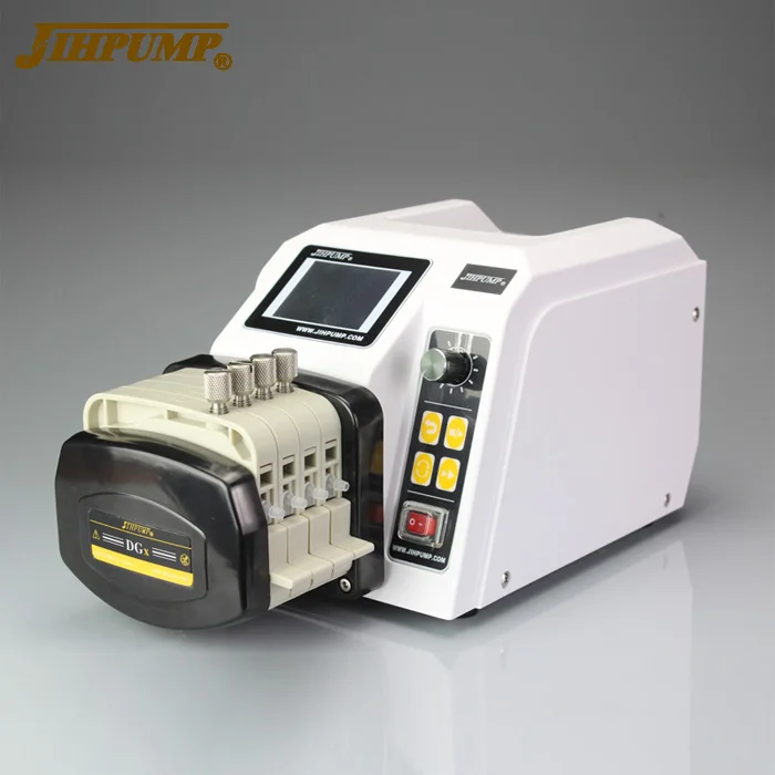 JIHPUMP Small Industrial Peristaltic Pump Multichannel Large Volume Flow Rate Water Liquid Dispensing Dosing Hose Pumps Price