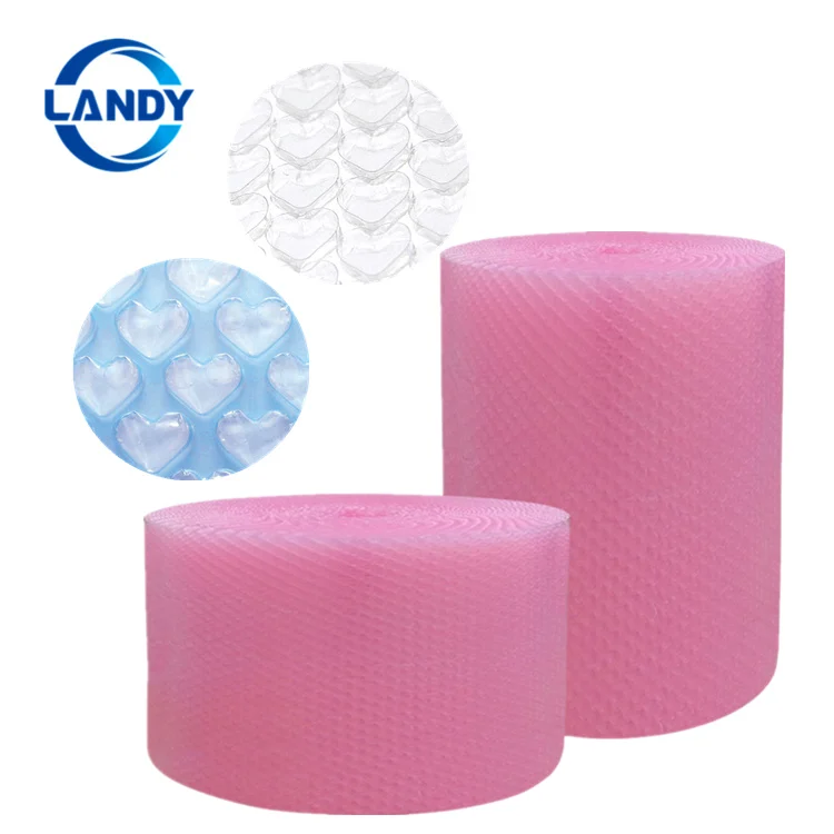 Large air bubble roll Heart shape,air bubble plastic packaging paper rolls price