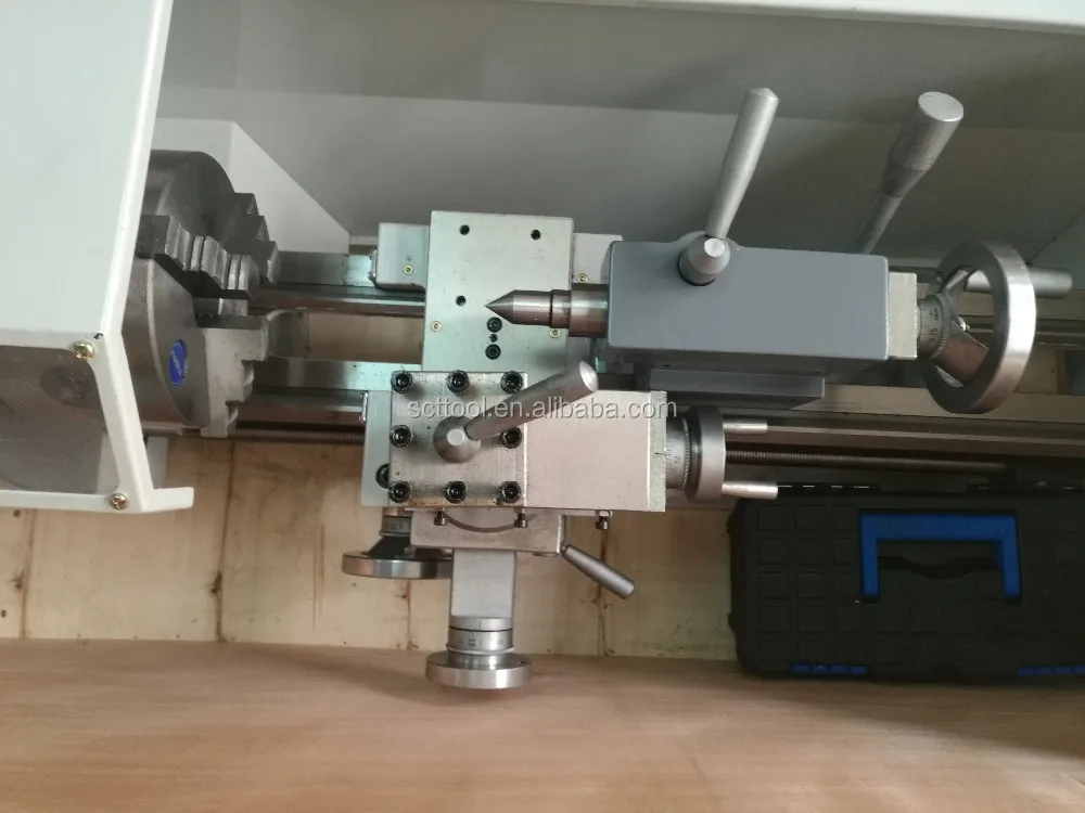 850W Brushless Motor Metal Lathe All Steel Gear Lathe Machine 38mm Spindle Bore Hole +125mm Chuck Mini Lathe Machine