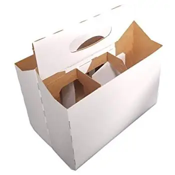 Recycle Customized Corrugated Cardboard 6 Pack Beer Carrier