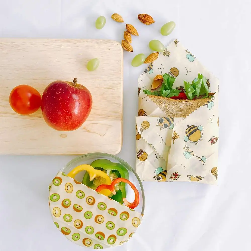 
Breathable Beeswax Food Storage Wraps 