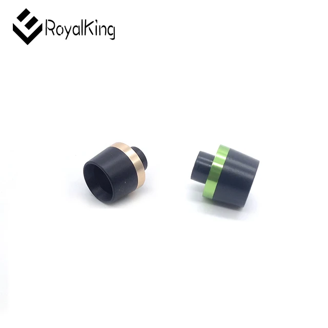 
510 resin DripTips Vape Mouthpiece with colored mental rings for E Cigarette RDA Atomizer tank 