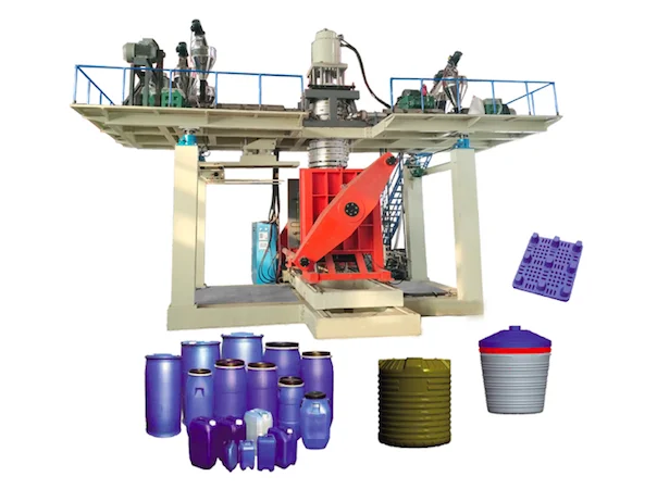 Multi 6 layer plastic durm blow moulding