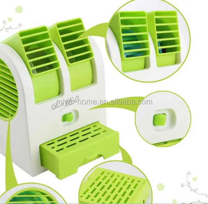 Hot sale Double outlet air conditioner no leaf fan with Fragrance / usb mini no leaf fan with aroma / portable mini fan