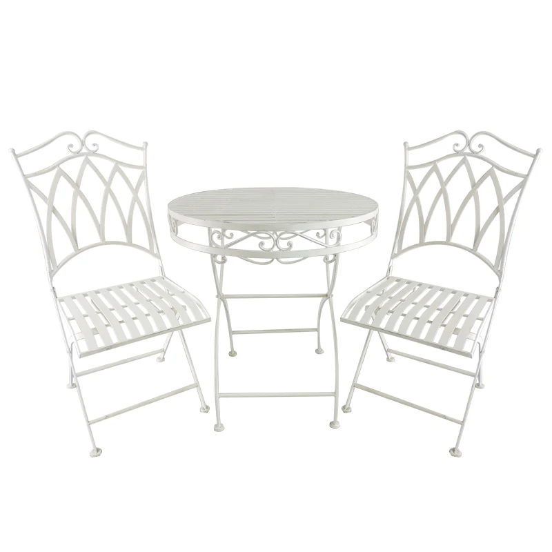 
Best Sale Gothic Design Folding High Quality Bistro Dinning Garden Table Set 