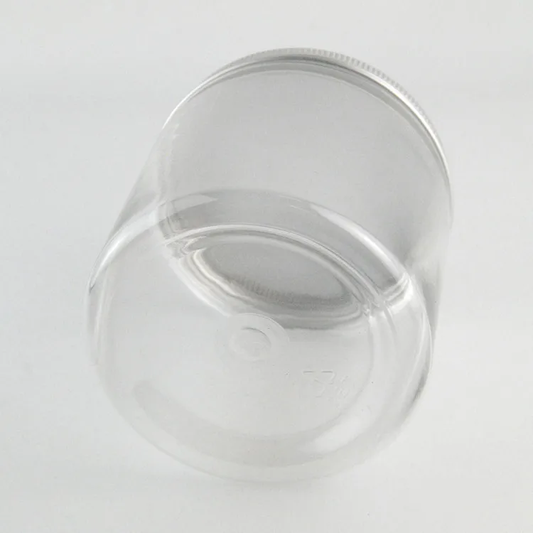 Aluminum cover small empty bottle 5oz 200l 250ml 10oz 400ml 450ml 500ml 20oz 800ml 1000ml PET plastic wide mouth cosmetic jar