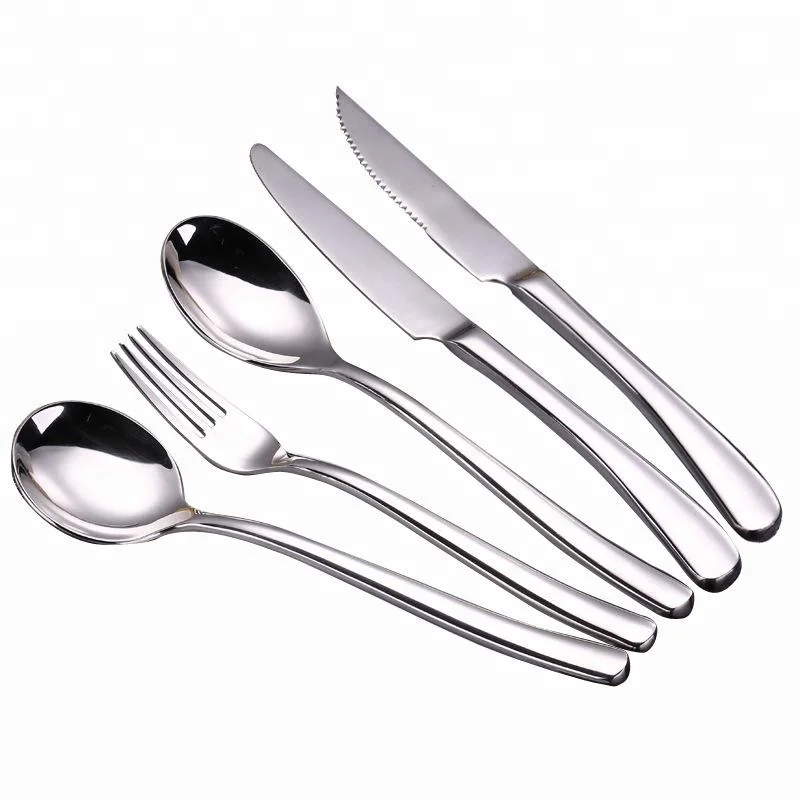
Restaurant Silver Stainless Steel Cutlery Set Flatware Set Tableware Set 