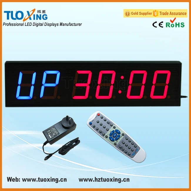 6 digit 4 inch LED large display interval timer crossfit timer fitness timer