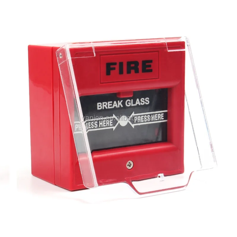 
13 years factory fire alarm system emergency break glass with water proof cover 