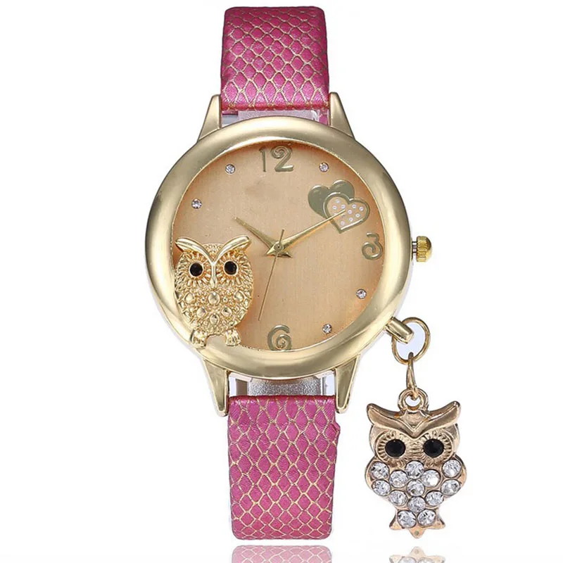 New Arrival Fashion Beautiful Fancy Owl Diamond Women Ladies Watch