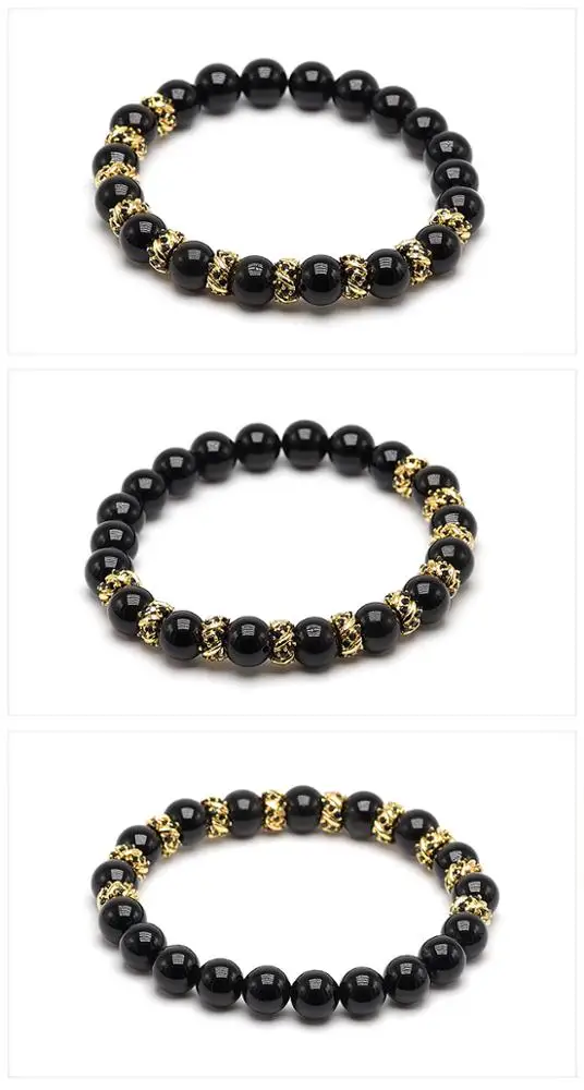 
Perfect gift hot lovely crystal bead bracelet men bangle 