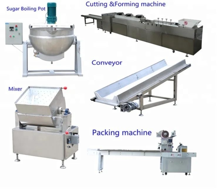
Crispy nougat peanut candy bar cutting machine 