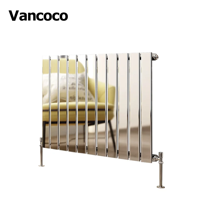 Радиаторы Vancoco нового дизайна 600x830 мм хромированные плоские трубы одиночный домашний гидравлический радиатор для центрального отопления