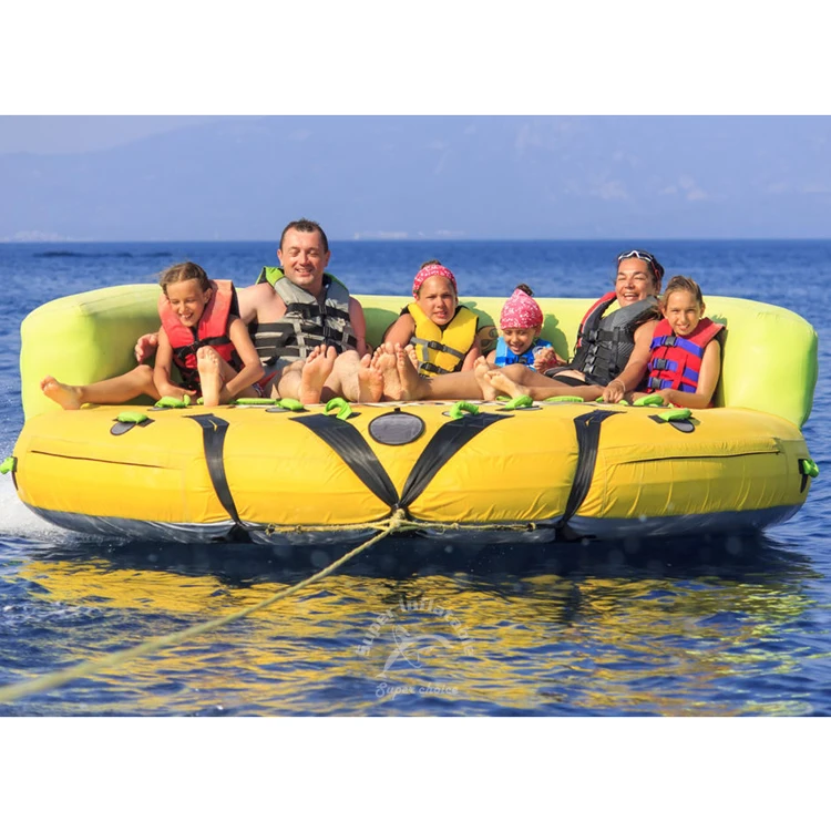 Надувная большая сумасшедшая буксируемая трубка НЛО с брезентовым дном для продажи