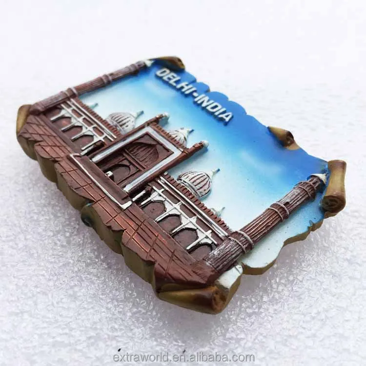 Cheap Price Delhi Resin Souvenir Fridge Magnet India