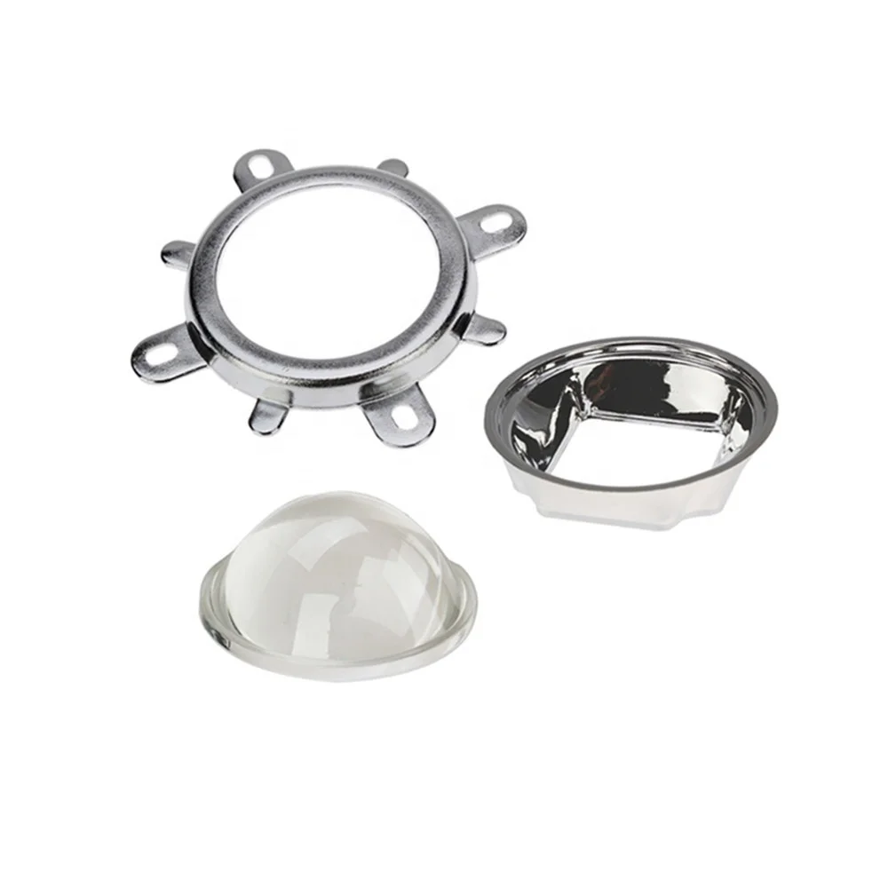 
60 degree / 90 / 120 degree 44mm 57mm 77mm cob lens with reflector for 5W 10W 30W 50W 100W LED 