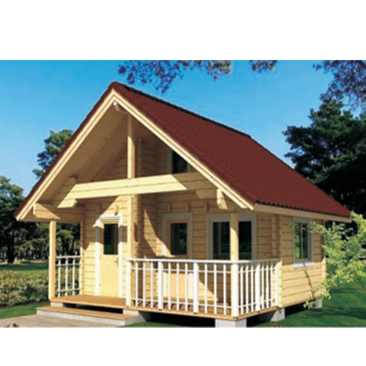 good quality small prefab house wooden chalet en bois en kit