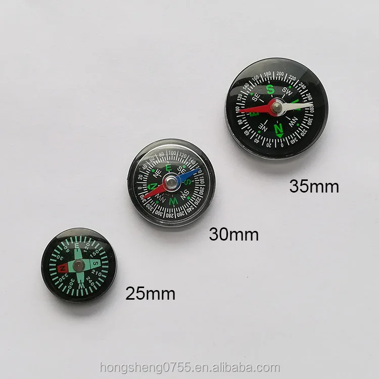 
Hot selling 30mm Round Shape Plastic Mini Pocket Compass for Kids 