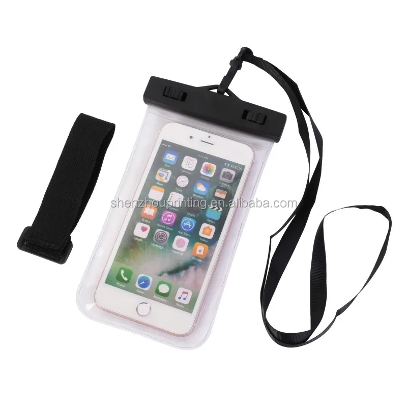 Factory underwater waterproof phone pouch dry bag with armband, glow in dark 360 full waterproof case for asus zenfone 2