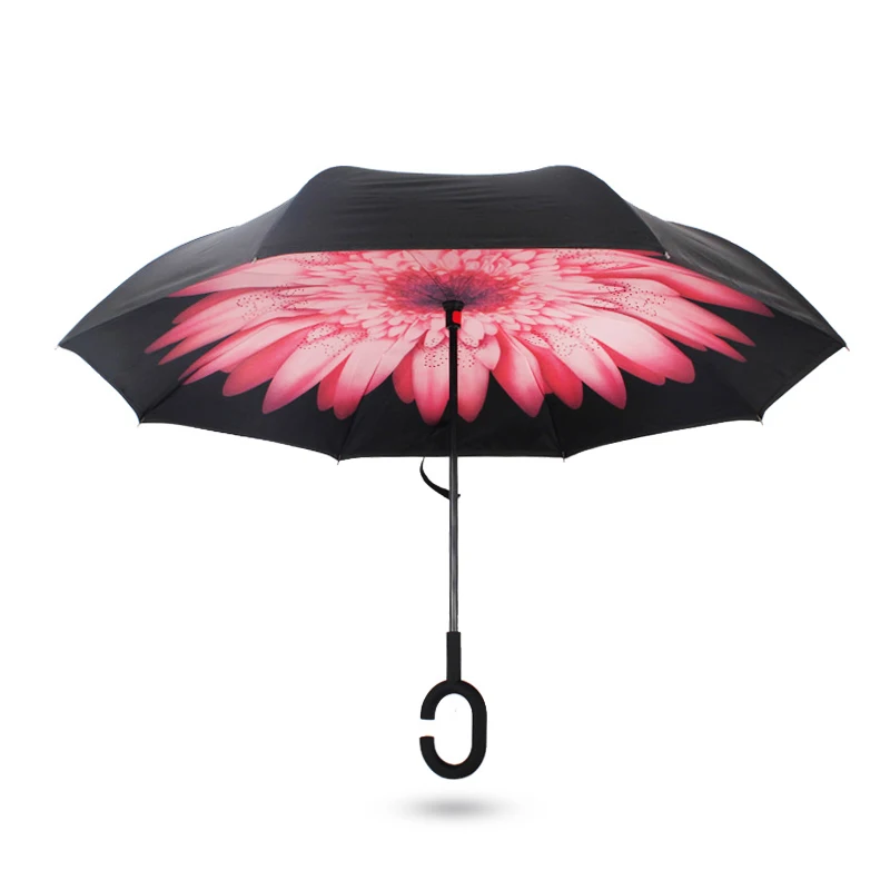Ok Umbrella Factory Price Inverted Umbrella Double Layer Reverse Umbrella