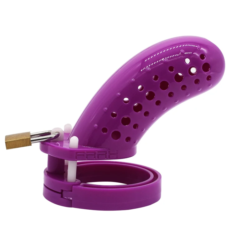 FAAK  12.7cm Plastic chastity penis cage for male  healthy men chastity device keyholder male chastity cage
