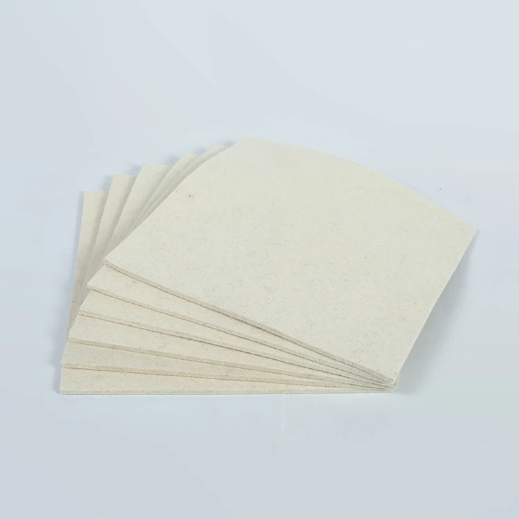 
raw material white sheep wool heat resistant felt price 