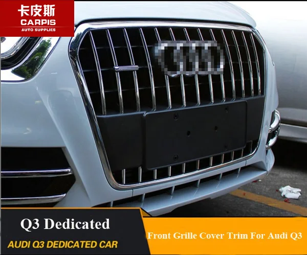 ABS Chrome Car Front Grille Cover Trims Car Front Grille Racing Cover Decoration Trims For Audi