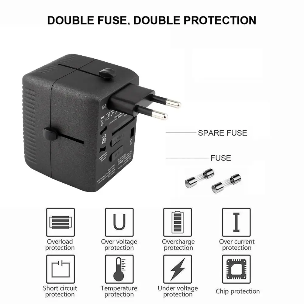 Corporate Gift USB Charger Universal Travel Adaptor All in One Plugs US UK US EU adapter