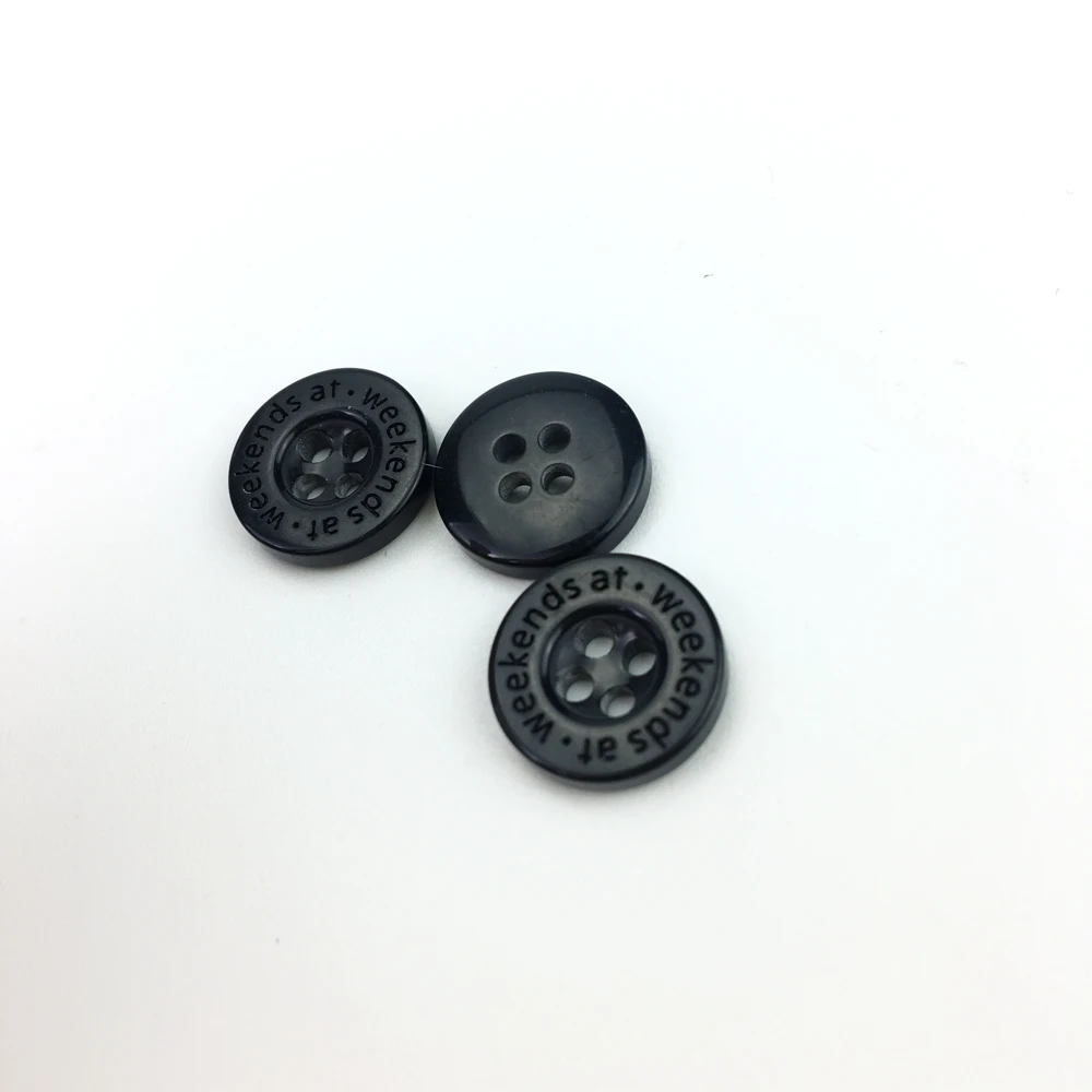 Hot sale popular cheap Engraved Logo resin Button for Shirt and Clothes