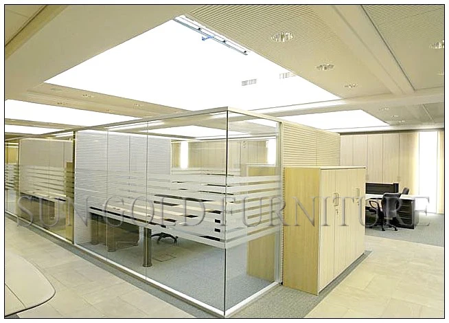 Half Glass Decorative Office Divider frosted Glass Partition Office(SZ-WS564)