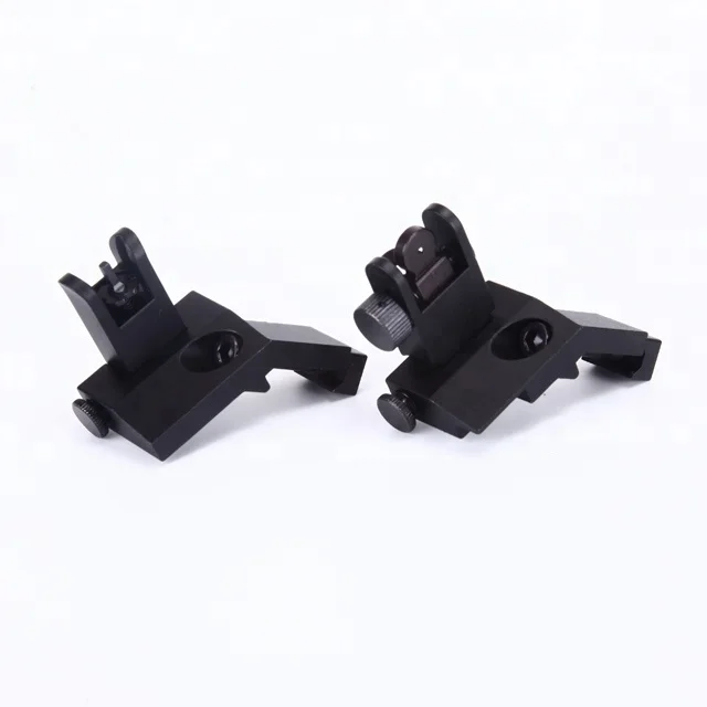 
handguard back up Iron Sights offset Steel Front Rear Sight AR15 With Picatinny Rails 223 