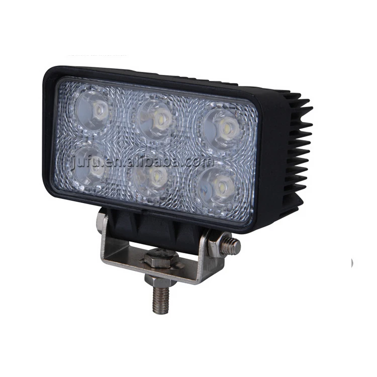 Hot sale vehicle LED work light 6 LEDs 18W off road LED work light for tractor truck forklift SUV