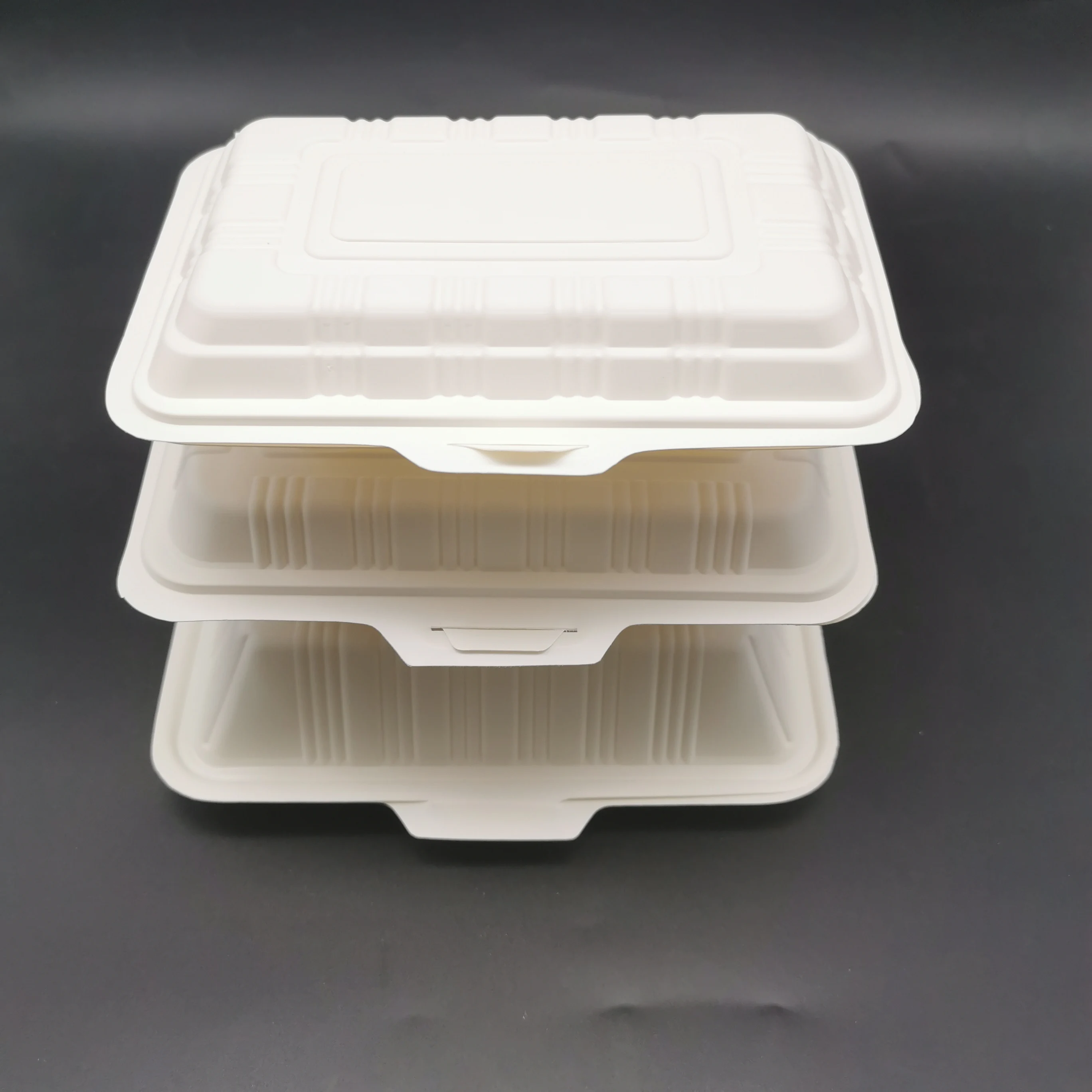 
Biodegradable Cornstarch Food Container Sets Eco Friendly Food Packaging Clamshell Containers 