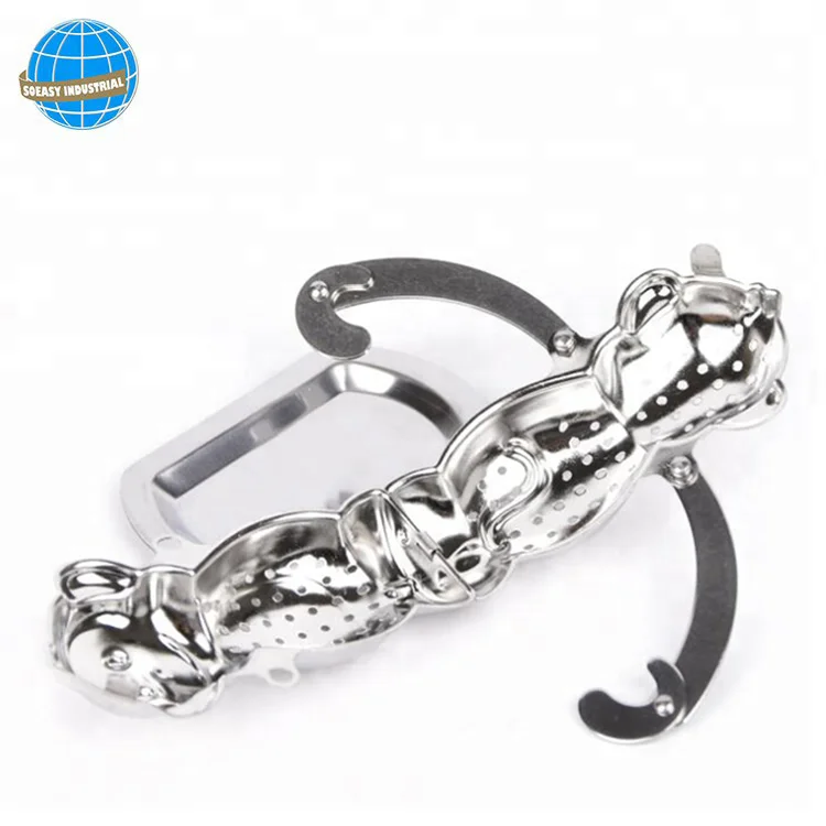 
Hot Selling Monkey Shape Stainless Steel Tea Infuser with Drip Tray 