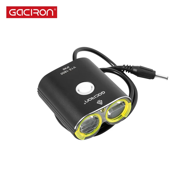 Gaciron Newest Split Type V13 1600Lumen Mountain Bike Light 2 Leds External Battery Rechargeable Bicycle Light For Race