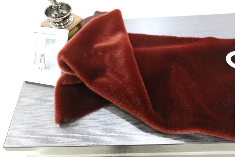 
STABILE 2017 lepao swiss fabrics super soft black coat fake fox fur with factory price 