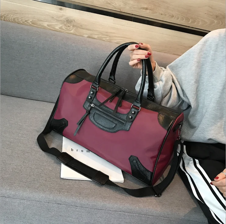 WOBAG New Women Travel Bag Single Shoulder Large Capacity Sport Gym Bag Fashion Luggage Cylinder Bag For Men