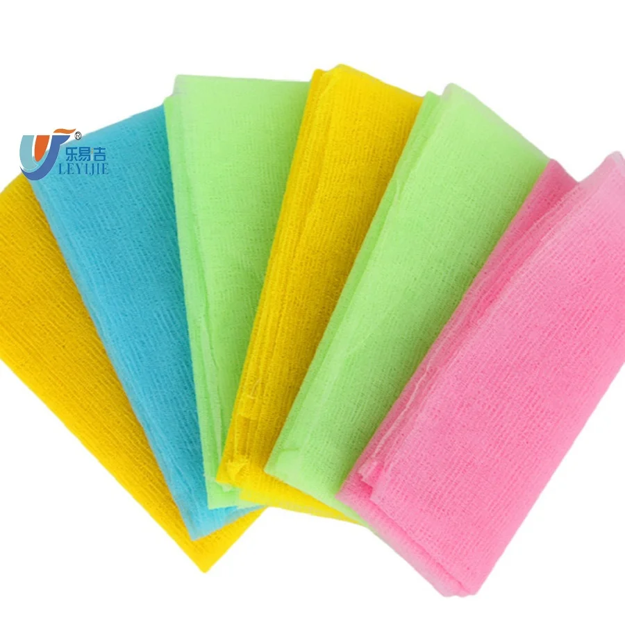 
Красочное нейлоновое банное полотенце-помощник отшелушивающая ткань для тела банная ткань скраб для сауны нейлоновые Банные полотенца 