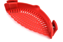 wholesale green Eco-Friendly  grade Fruit vegetable filter kitchen tools silicone strainer
