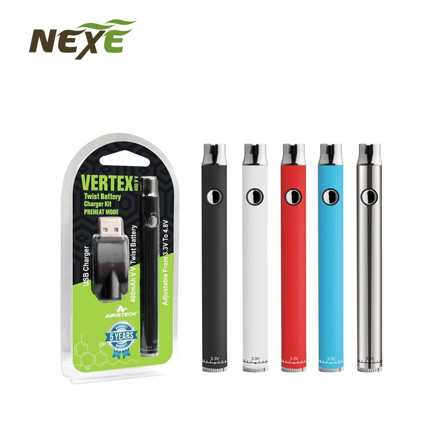 
Factory direct sale 350Mah Twist 510 Preheat Cbd Battery 