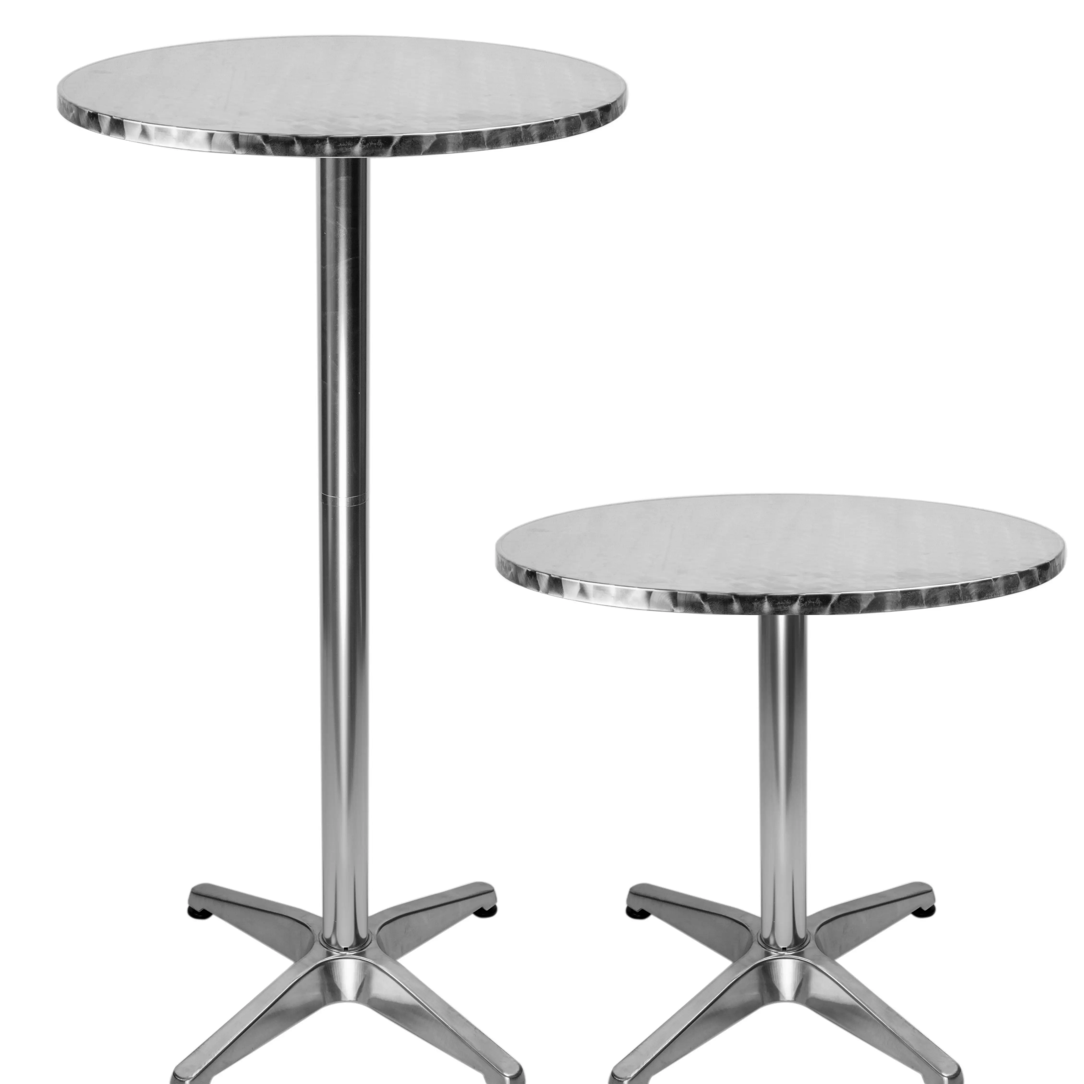 Aluminum Indoor-Outdoor Adjustable height bar table