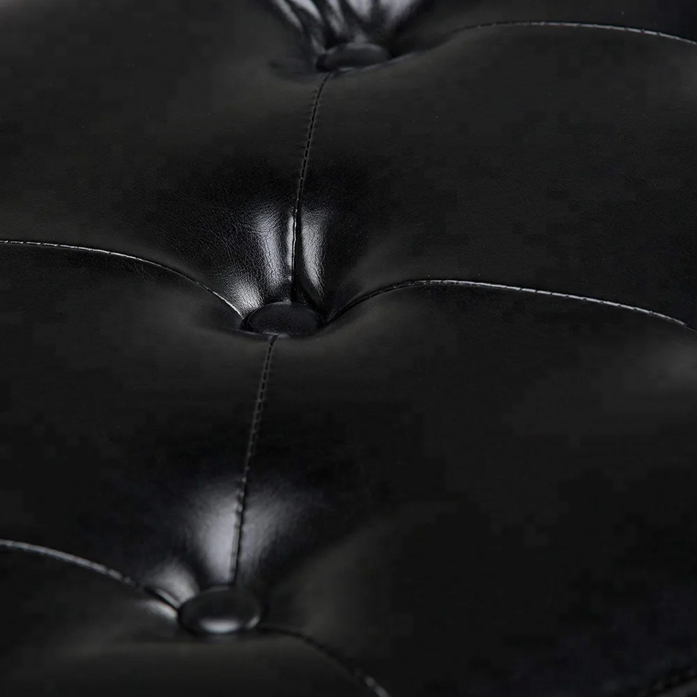 
Wooden Storage Ottman Pouffe Cheap Tufted Square French Hotel Upholstered Pouf Brown Leather Ottoman 