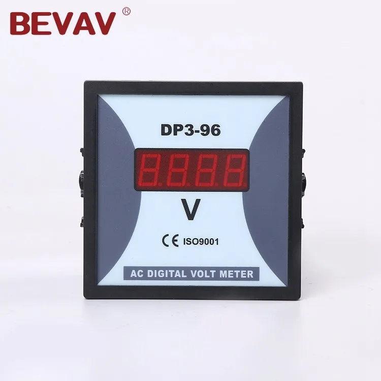 
BEVAV A+ quality intelligent digital display 96*96 single phase AC voltage Meter 