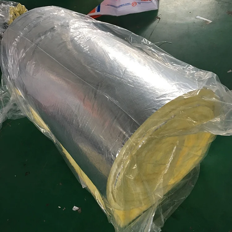 UET 50mm 100mm fsk glass fiber aluminium foil blanket building materials cotton felt mat roll roofing thermal insulation wool