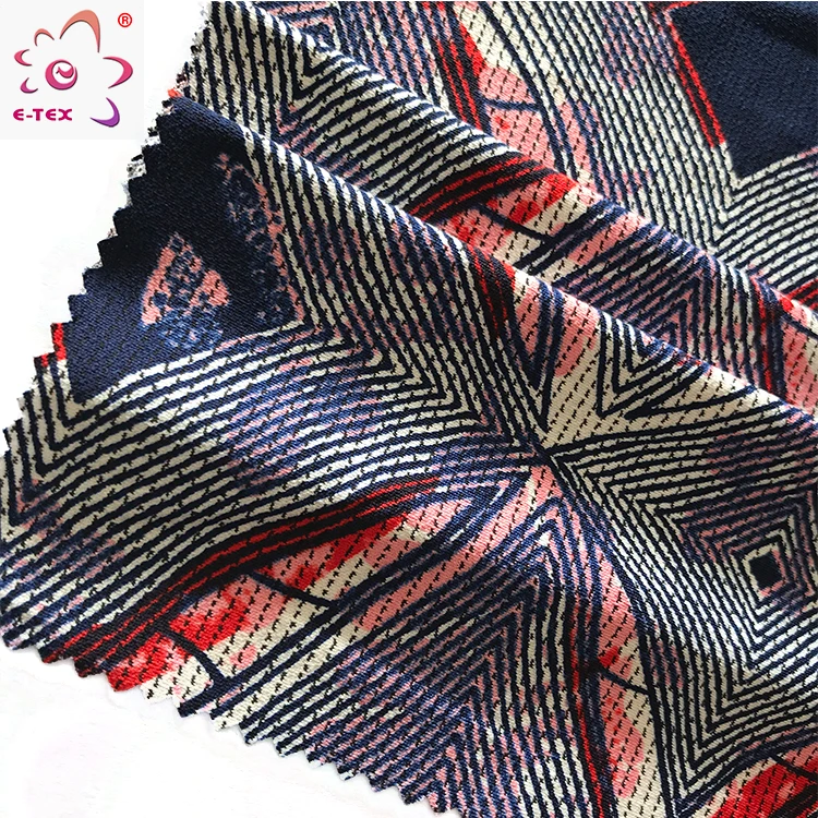 China Supplier Dty Black Yarn Moss Crepe Floral Paper Printing Jersey Fabric For Clothing