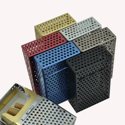 Fancy Hollowed- Out Style Metal Pack Cover Cigarette Case Cigarette Box