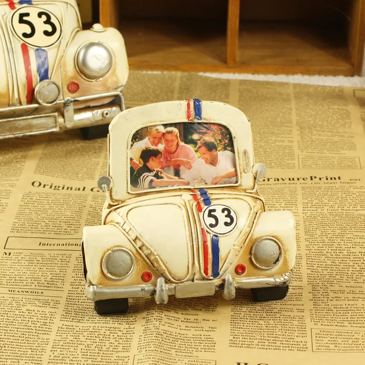 Винтажная металлическая подставка для свадебной пары автомобиля фоторамка для гостиной дома офиса настольное украшение Рождественский подарок