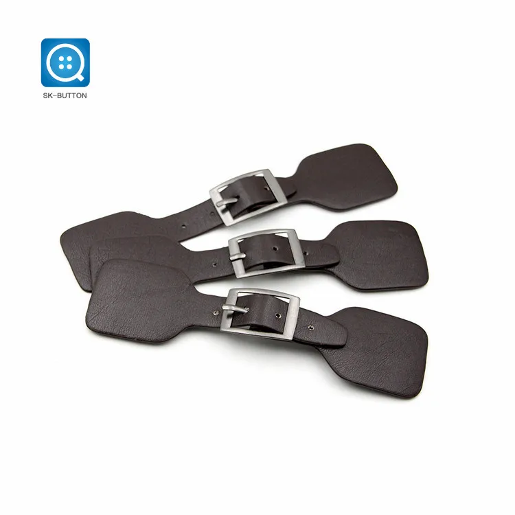 soft PU Leather exaggerated Waist covered name belt buckle button sewing Frog toggle fashion garment belt button for coat