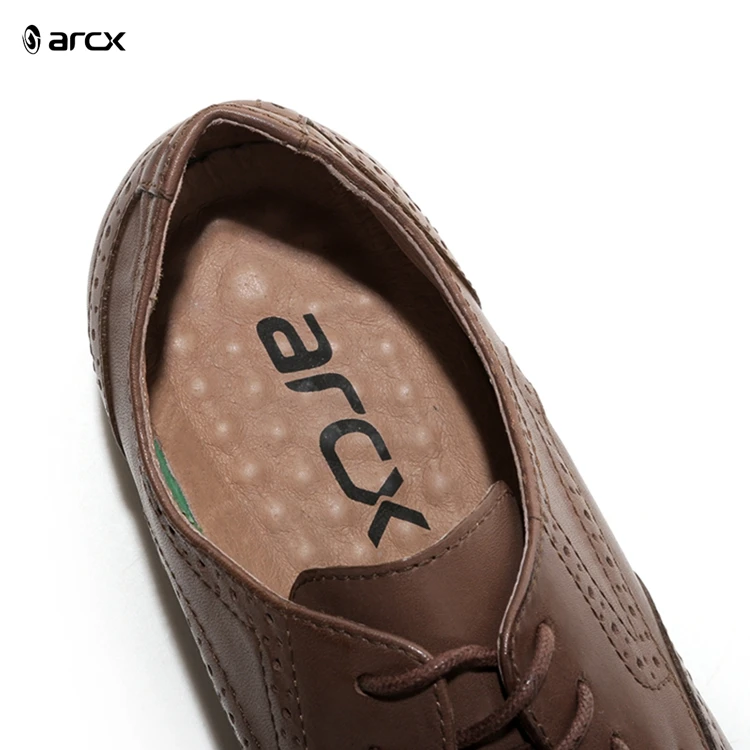 ARCX Men Dress Shoes Genuine Leather Classic Lace Up  Brogue Style Shoes